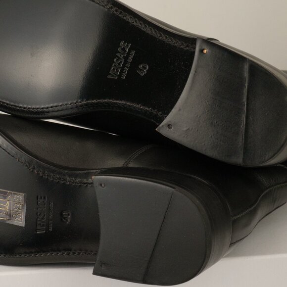 Versace Medusa ‘95 Knee-High Leather Boots, Black, EU 40/US 10 - Picture 5 of 14